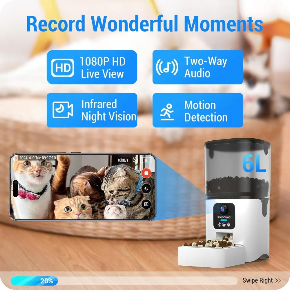 Smart Camera Automatic Cat & Dog Feeder.