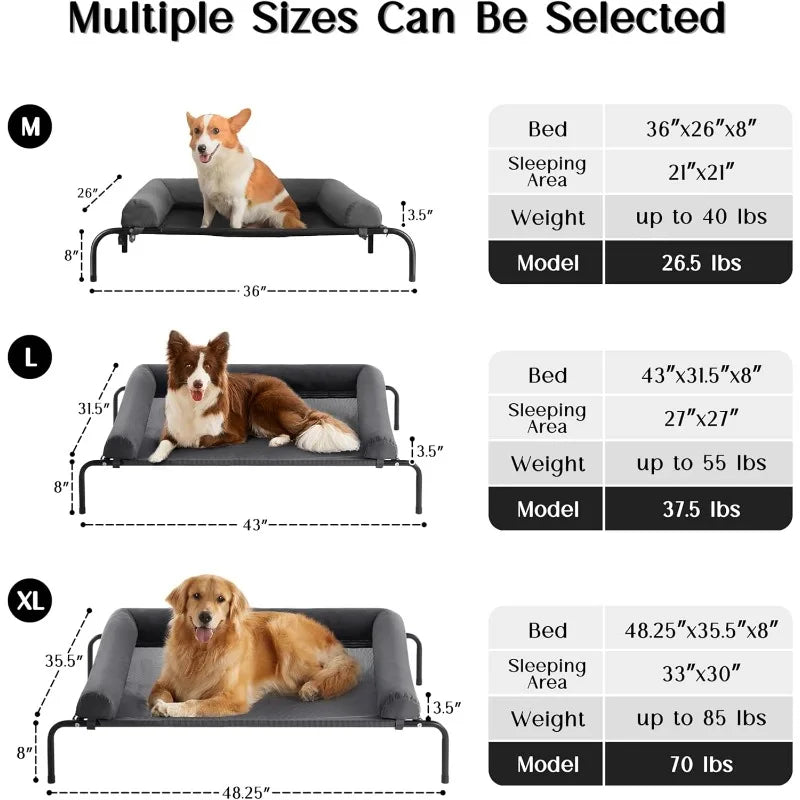 Elevated Raised Dog Bed Cot.