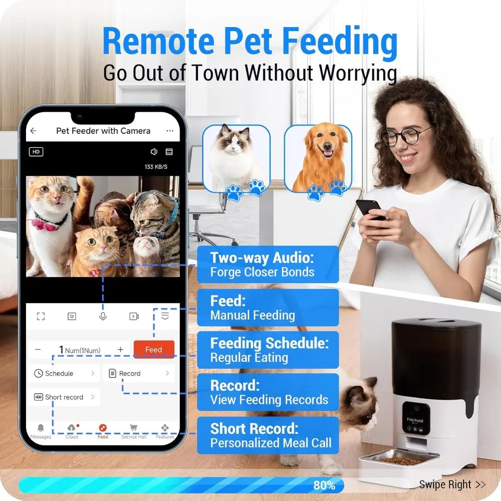 Smart Camera Automatic Cat & Dog Feeder.