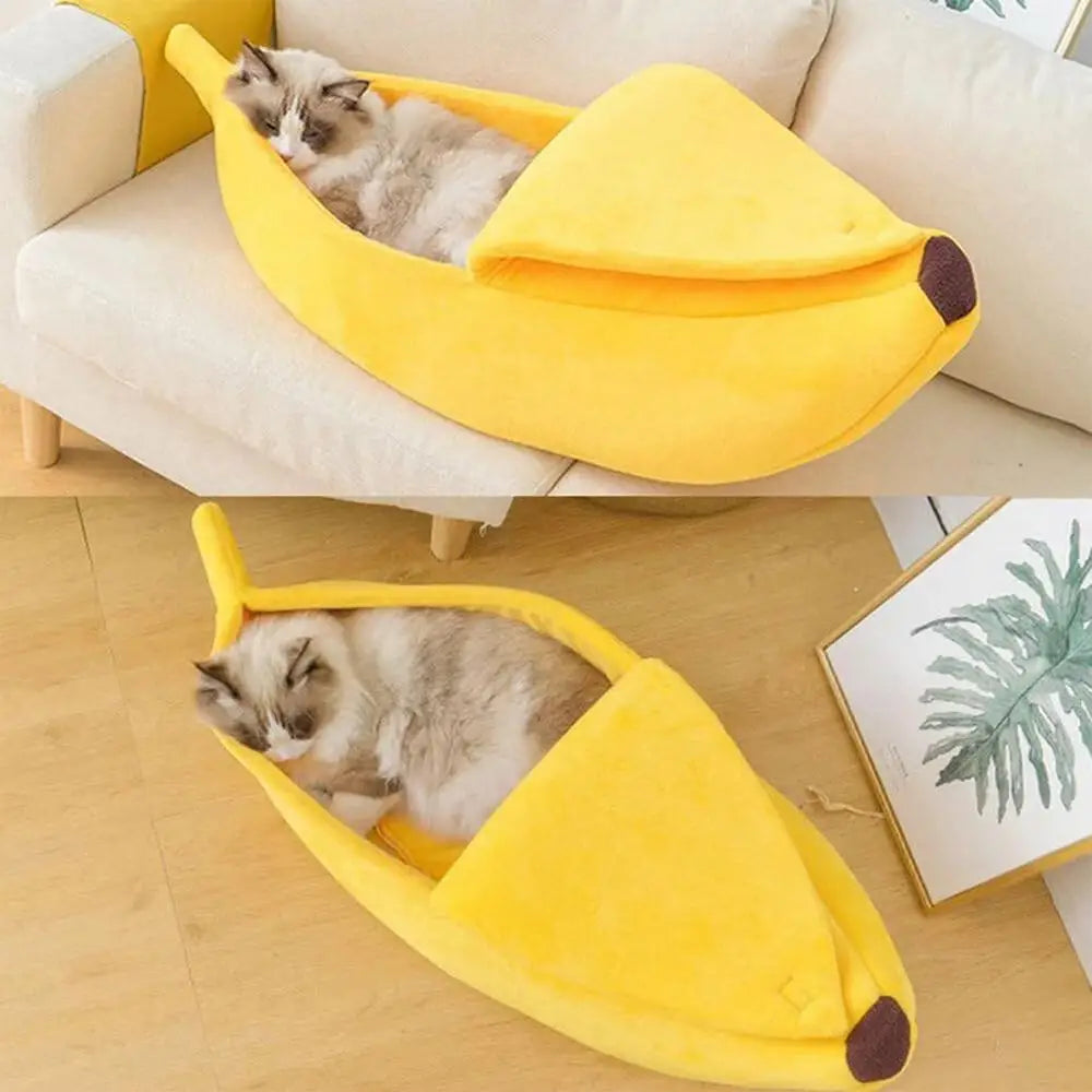 Cute Banana Dog & Cat Bed.